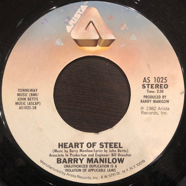 Barry Manilow : Memory (7", Styrene)