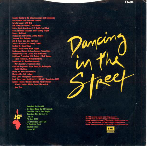 David Bowie, Mick Jagger : Dancing In The Street (7", Single, Red)