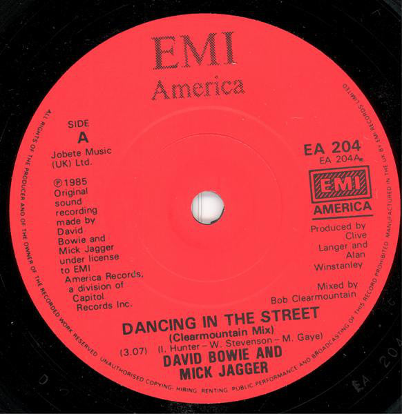 David Bowie, Mick Jagger : Dancing In The Street (7", Single, Red)