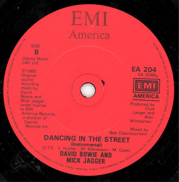 David Bowie, Mick Jagger : Dancing In The Street (7", Single, Red)