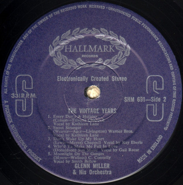 Glenn Miller : The Vintage Years (LP, Comp)