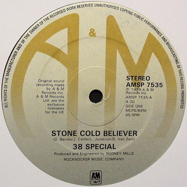 38 Special (2) : Stone Cold Believer (12")