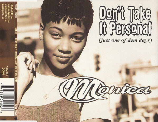 Monica : Don't Take It Personal (Just One Of Dem Days) (CD, Single)