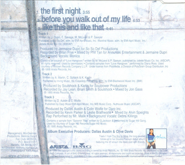 Monica : The First Night (CD, Single)