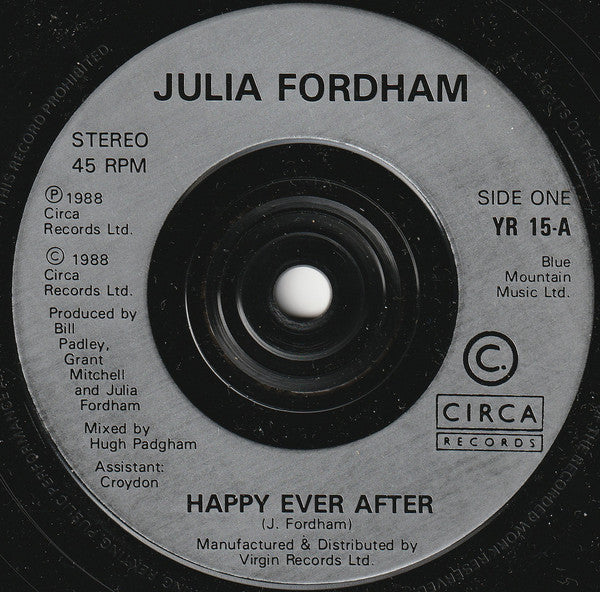 Julia Fordham : Happy Ever After (7", Single, Inj)