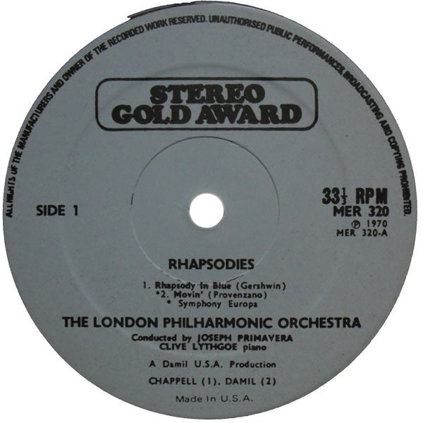 London Philharmonic Orchestra : Rhapsodies (LP, Album)