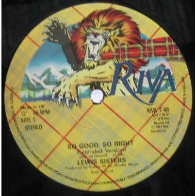 Lewis Sisters : So Good-So Right (12")