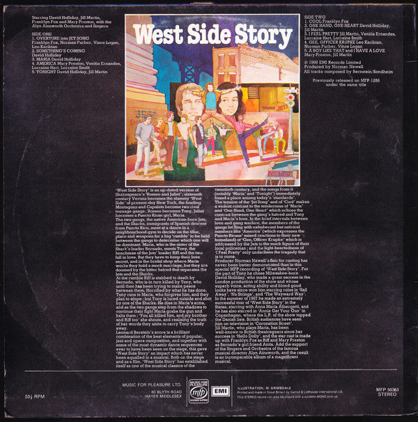 David Holliday • Jill Martin & The Alyn Ainsworth Orchestra : West Side Story (LP, Album, RE)