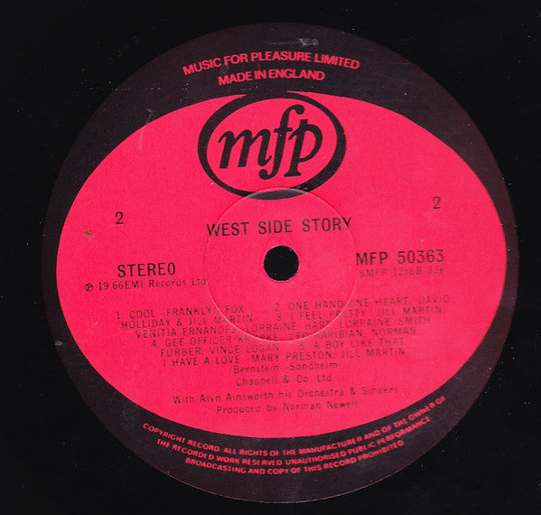 David Holliday • Jill Martin & The Alyn Ainsworth Orchestra : West Side Story (LP, Album, RE)