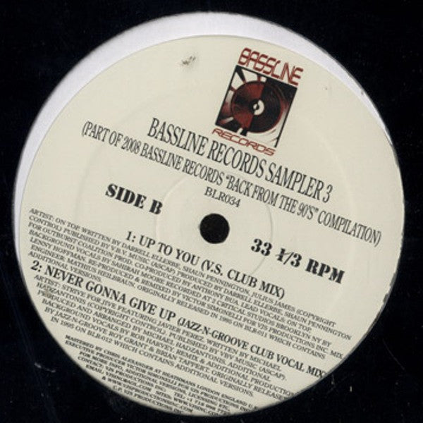 Various : Bassline Records Sampler 3 (12", Smplr)