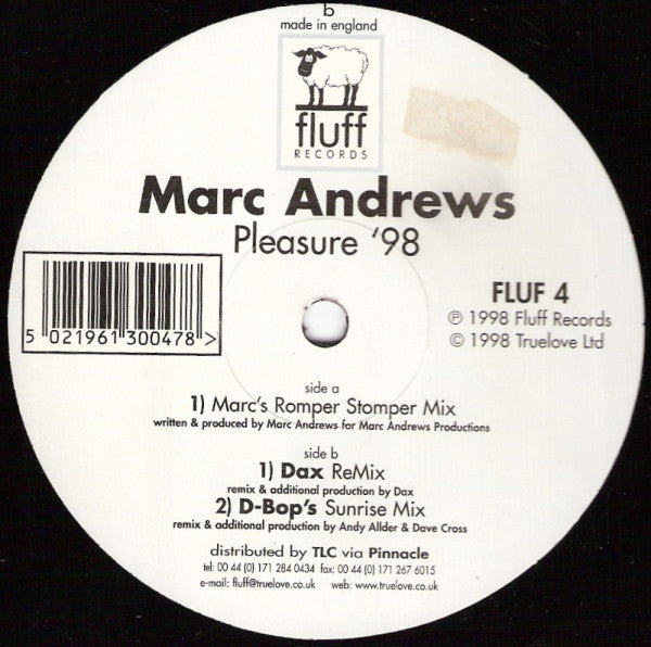 Marc Andrews : Pleasure '98 (12")