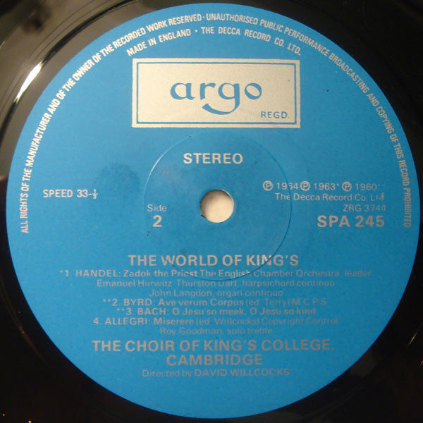 The King's College Choir Of Cambridge Directed By David Willcocks : The World Of King's (LP, Comp)