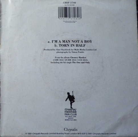 Chesney Hawkes : I'm A Man Not A Boy (7", Single, Pos)