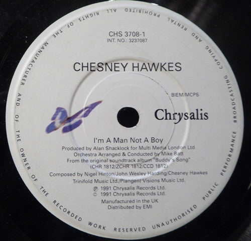 Chesney Hawkes : I'm A Man Not A Boy (7", Single, Pos)
