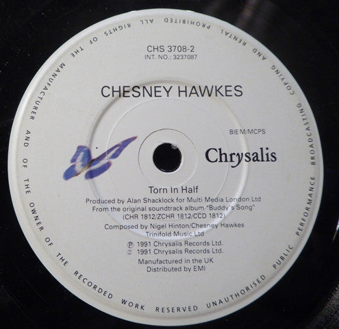 Chesney Hawkes : I'm A Man Not A Boy (7", Single, Pos)