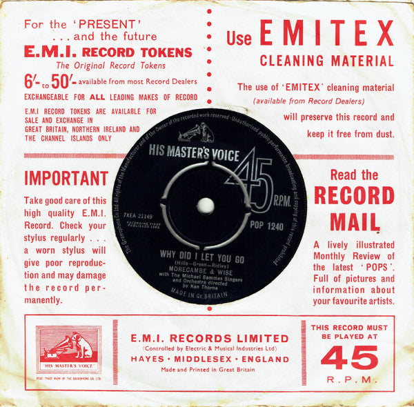 Morecambe & Wise : Boom Oo Yatta-Ta-Ta (7")