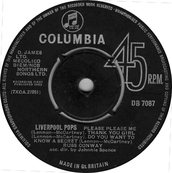 Russ Conway : Liverpool Pops (7", Single)