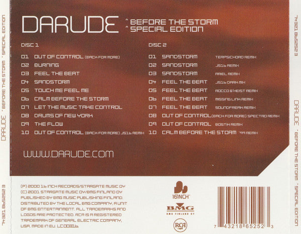Darude : Before The Storm (Special Edition) (CD, Album + CD, Comp)