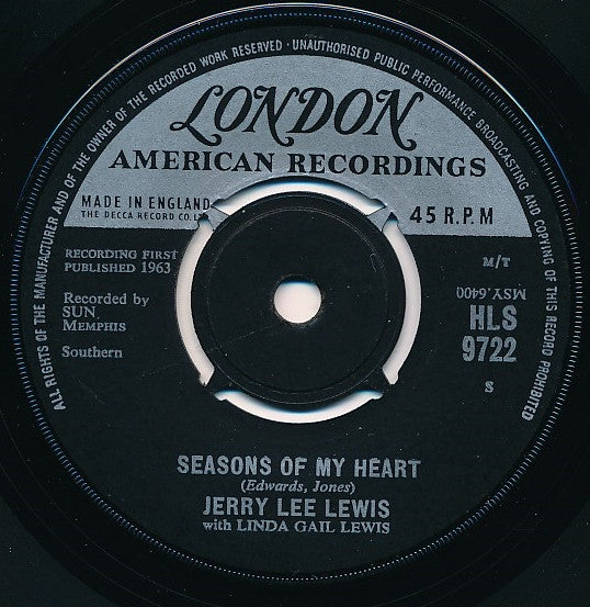 Jerry Lee Lewis : Teen Age Letter (7", Single)
