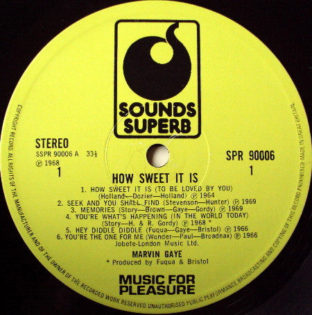 Marvin Gaye : How Sweet It Is (To Be Loved By You) (LP, Comp)