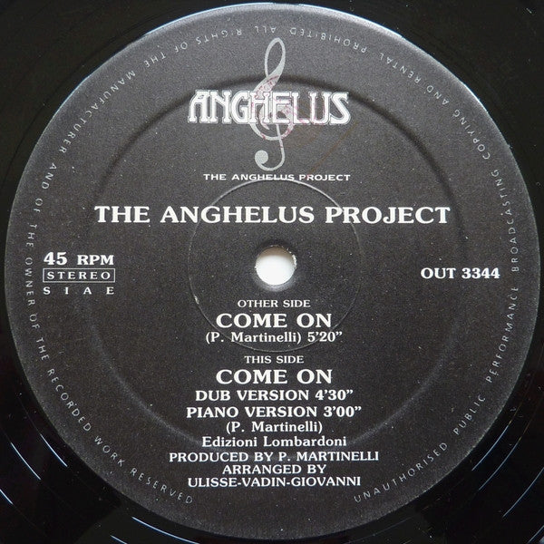 The Anghelus Project : Come On (12")
