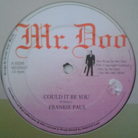 Frankie Paul : Could It Be You (12")