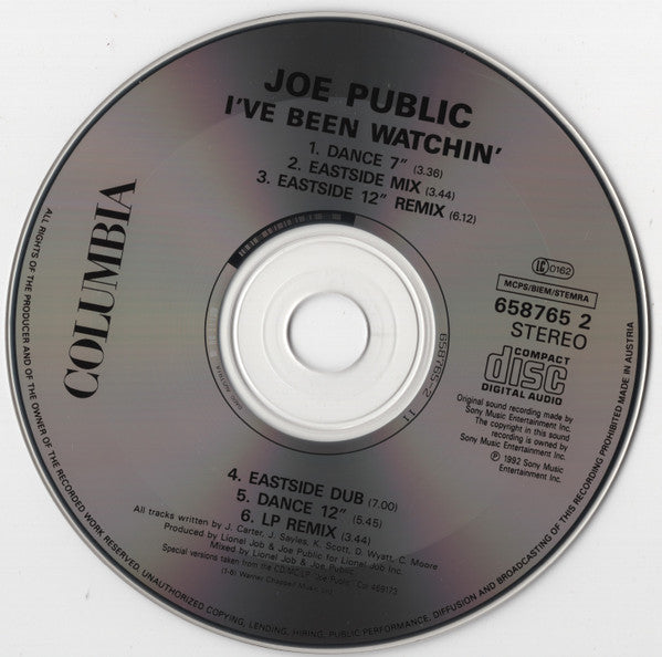 Joe Public : I've Been Watchin' (CD, Single)