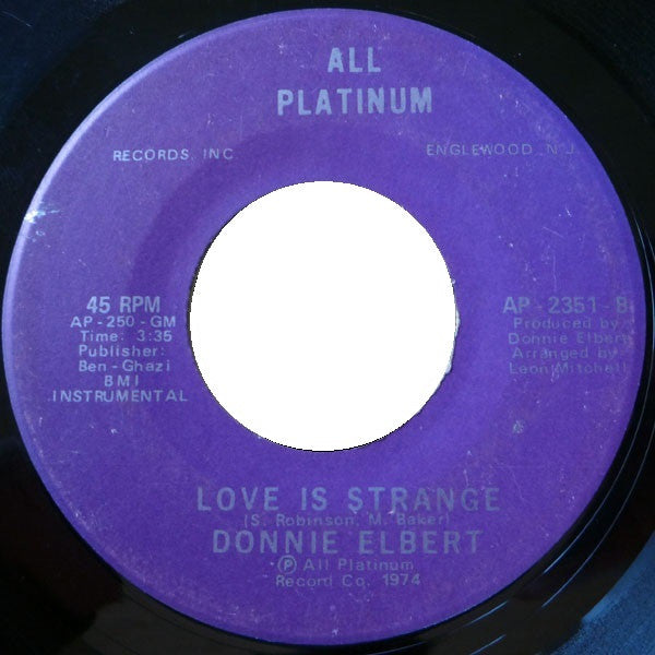 Donnie Elbert : Love Is Strange (7", Single)