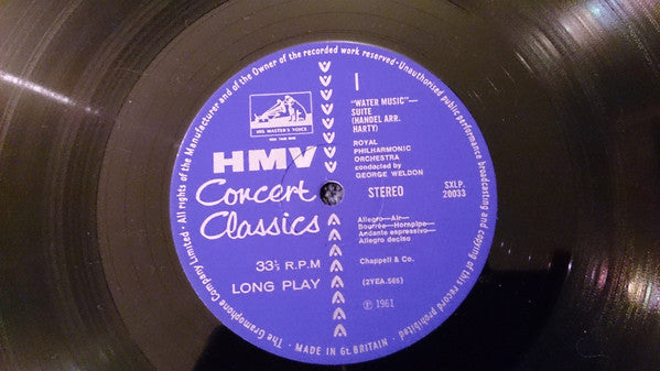 Georg Friedrich Händel - George Weldon / Royal Philharmonic Orchestra : Water Music Suite / Royal Fireworks Suite (LP, RE)