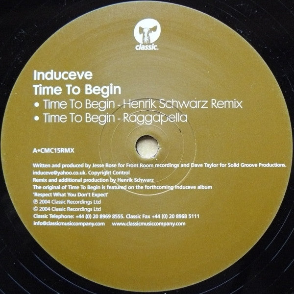 Induceve : Time To Begin (Remixes) (12")