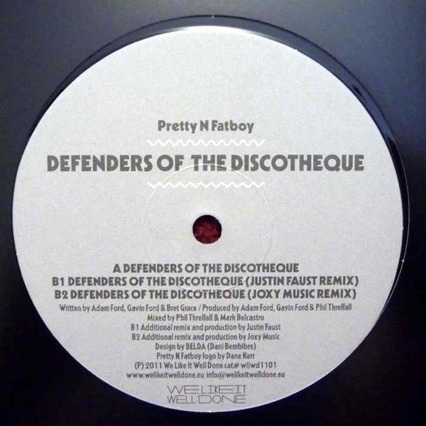 Pretty N Fatboy : Defenders Of The Discotheque (12")