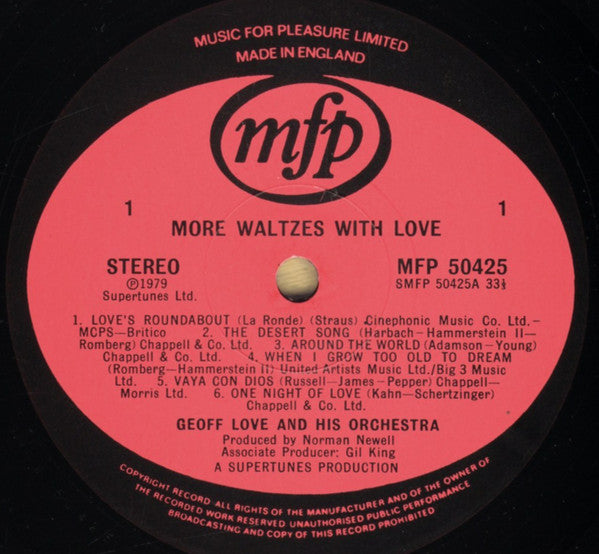 Geoff Love & His Orchestra : More Waltzes With Love (LP)
