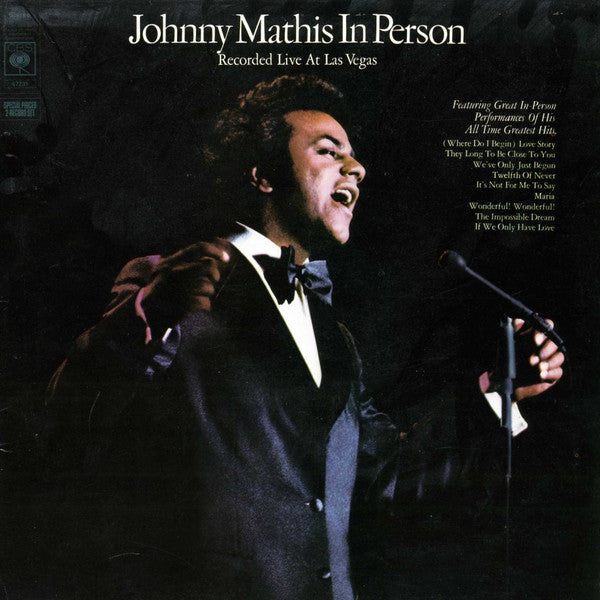 Johnny Mathis : In Person - Recorded Live At Las Vegas (2xLP, Album, Gat)