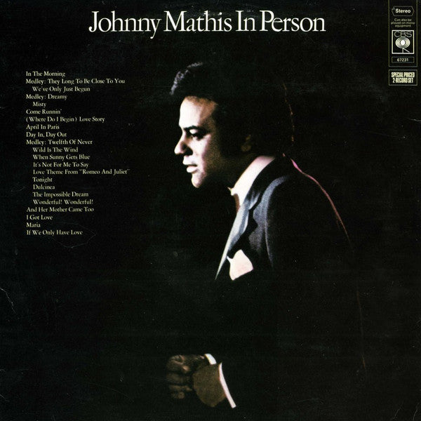 Johnny Mathis : In Person - Recorded Live At Las Vegas (2xLP, Album, Gat)