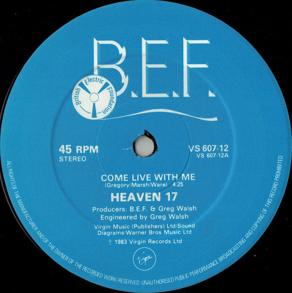 Heaven 17 : Come Live With Me (12", Single)
