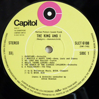 Rodgers & Hammerstein : The King And I (LP, RP)