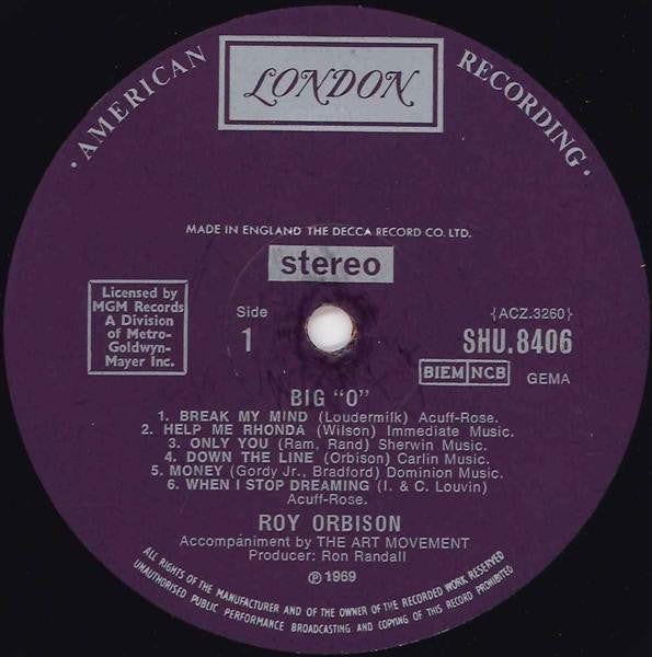 Roy Orbison : Big O (LP, Album)