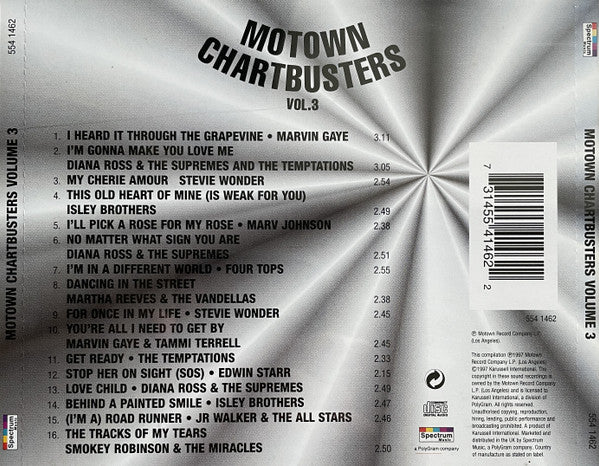 Various : Motown Chartbusters Volume 3 (CD, Comp, RE)