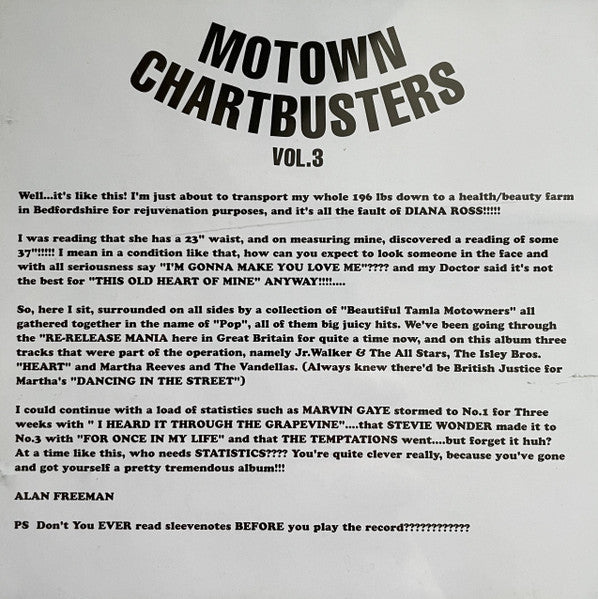 Various : Motown Chartbusters Volume 3 (CD, Comp, RE)