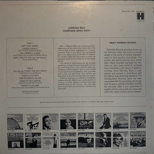 Lawrence Welk : Champagne Dance Party (LP, RE)