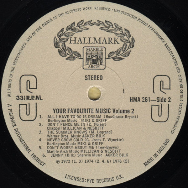 Millican & Nesbitt / Miki & Griff / Acker Bilk : Your Favourite Music Vol. 2 (LP, Comp)