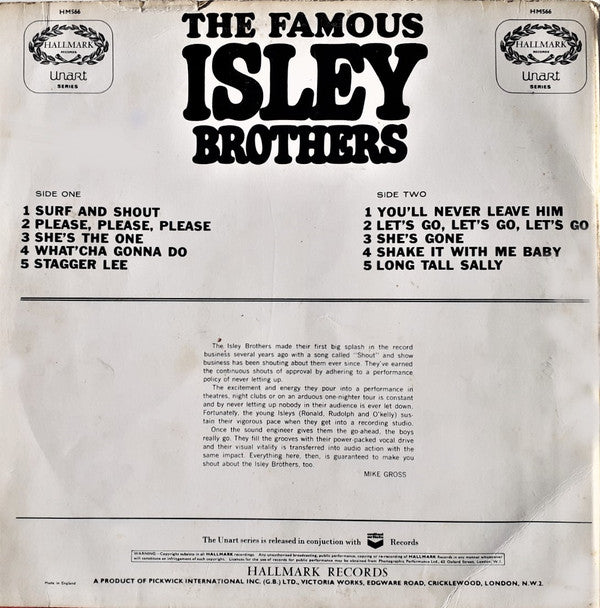 The Isley Brothers : The Famous Isley Brothers (LP, Album, Mono, RE)