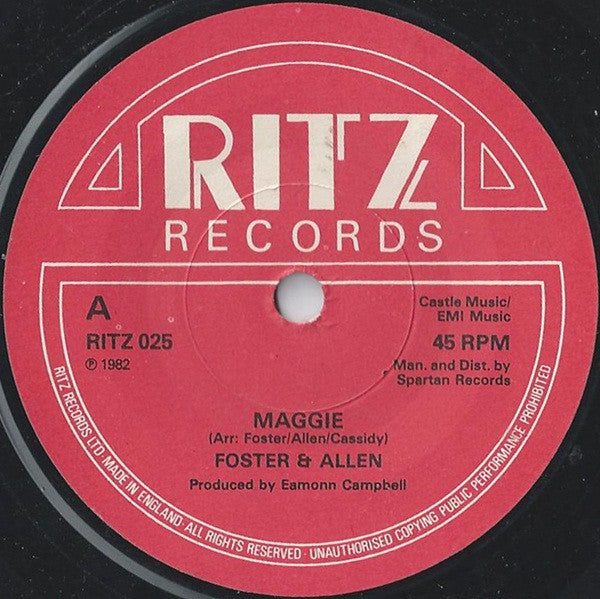 Foster & Allen : Maggie (7", Single)