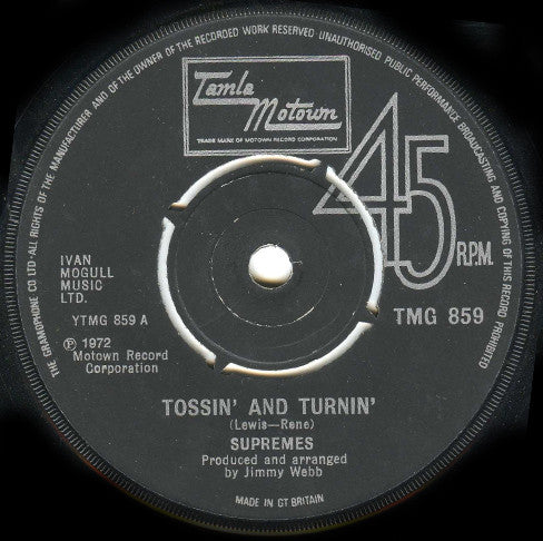 The Supremes : Tossin' And Turnin' (7")