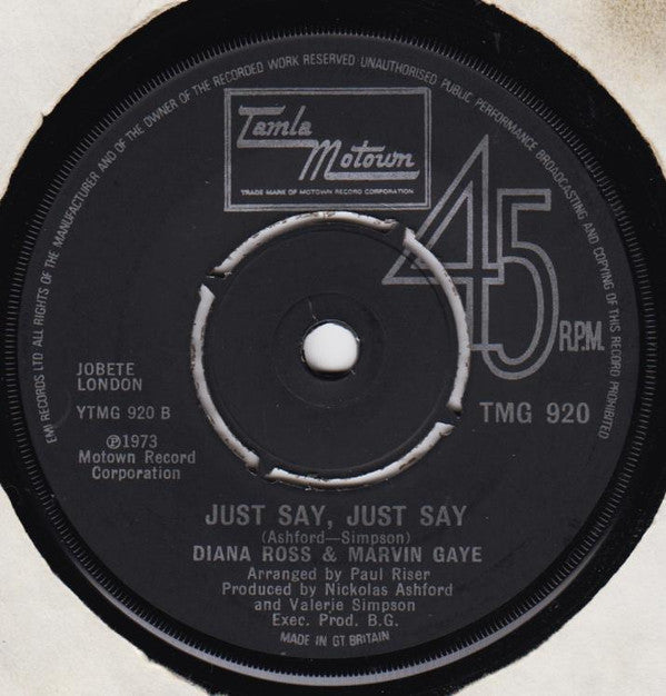 Diana Ross & Marvin Gaye : My Mistake (Was To Love You) (7", Single)