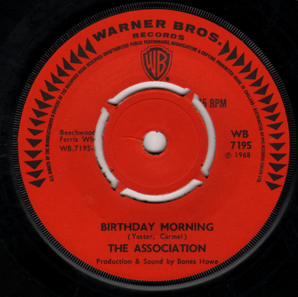 The Association (2) : Time For Livin'  /  Birthday Morning (7", Single)