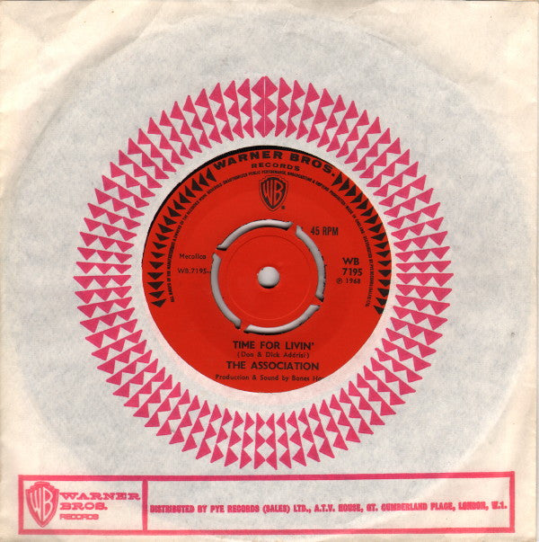 The Association (2) : Time For Livin'  /  Birthday Morning (7", Single)