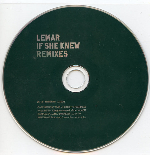 Lemar : If She Knew (Remixes) (CD, Single, Promo)