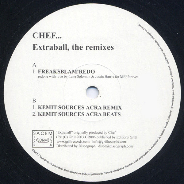 Chef (2) : Extraball, The Remixes (12")