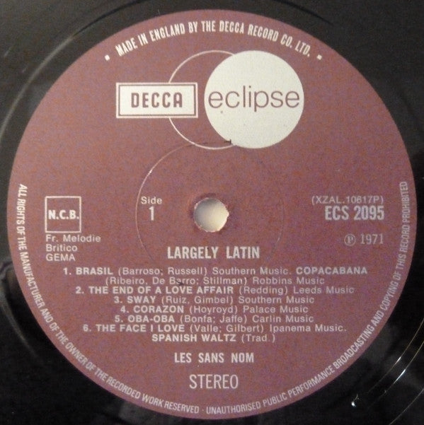 Les Sans Nom : Largely Latin (LP)